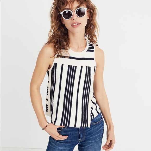 ✨ Stripe-Play Sweater Tank✨ - Picture 1 of 7